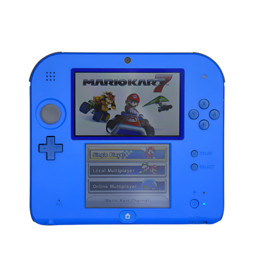 Upgraded Nintendo 2DS - Electric Blue - Mario Kart 7 Pre-Installed