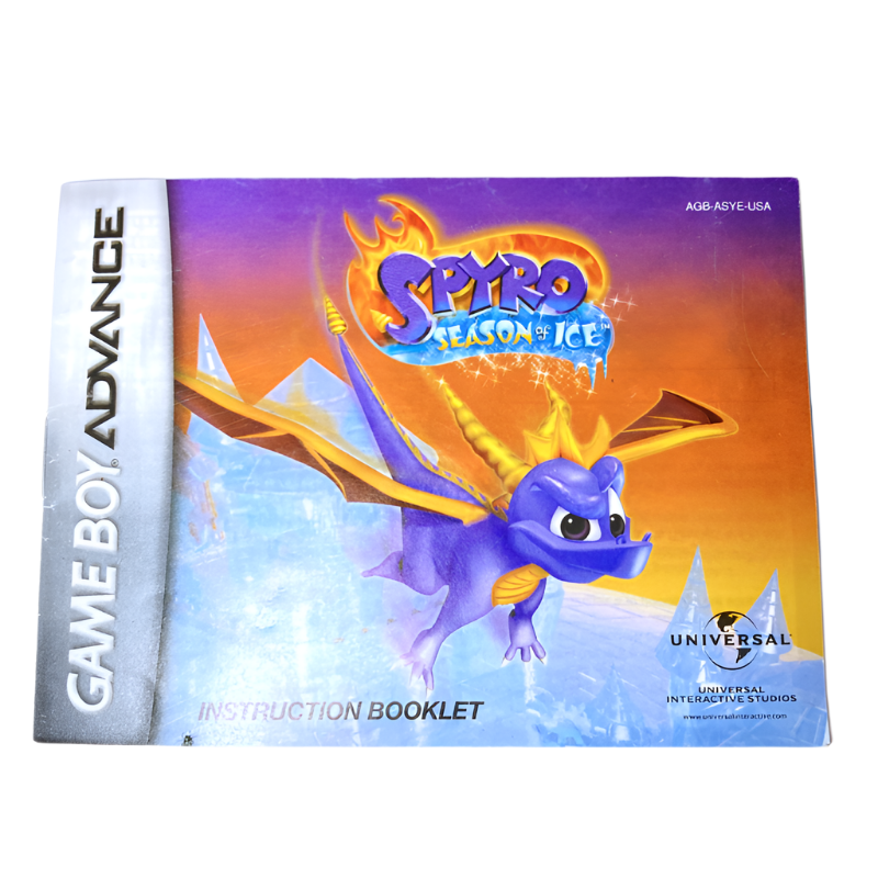 Spyro Season of Ice w/ Original Manual (Game Boy Advance, 2001)